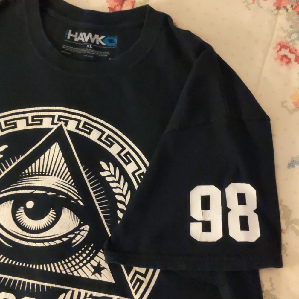 Hawk Brand All Seeing Eye Image T-shirt . Size XL - Picture 11 of 14